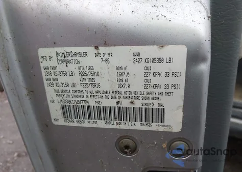 2007 Jeep Liberty Sport from USA, damaged, VIN 1J4GK48K17W507724